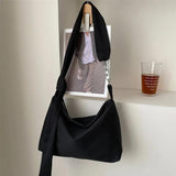Women Canvas Crossbody Bag Chain Straps Shoulder Shopper Beach Bolsa