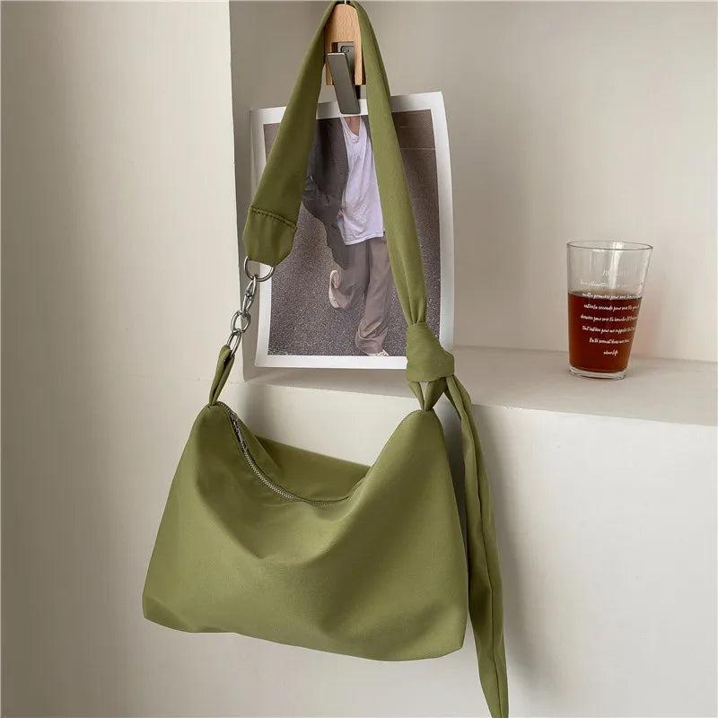 Women Canvas Crossbody Bag Chain Straps Shoulder Shopper Beach Bolsa
