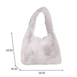 Autumn Winter Plush Tote Women Shoulder Bag