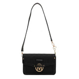 M Letter Print Shoulder Handbag Lock Small Square Bag Women's Bags
