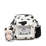 Funny Hit Cow Polka Dot Girl Student Canvas Small Bag Japanese Messenger Bag