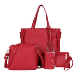 4pcs Woman Bag Set Female Purse and Handbag Four-Piece Shoulder Bag Tote