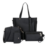 4pcs Woman Bag Set Female Purse and Handbag Four-Piece Shoulder Bag Tote
