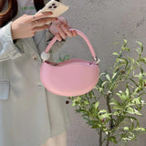 Small Shoulder Bag PU Leather Round Crossbody Bag