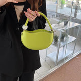 Small Shoulder Bag PU Leather Round Crossbody Bag