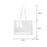 Clear PVC Handbag Crystal Tote Shopping Shoulder Bag