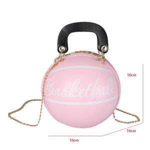 Women's Basketball Shoulder Bag Zipper Handbag Football Crossbody Bag
