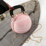 Women's Basketball Shoulder Bag Zipper Handbag Football Crossbody Bag