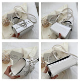 Crocodile Pattern Women Shoulder Bag PU Leather Chain Ladies Purse
