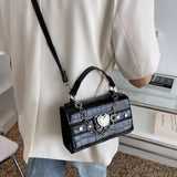 Crocodile Pattern Women Shoulder Bag PU Leather Chain Ladies Purse