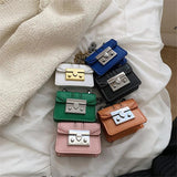 Mini Square Bag Purses Lipstick Box PU Leather Crossbody Bags for Women