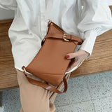 Vintage PU Leather Zipper Flap-bag Handbags