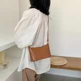 Vintage PU Leather Zipper Flap-bag Handbags