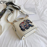 Women's Crossbody Shoulder Bag with Tassel Accent