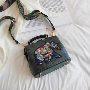 Women's Crossbody Shoulder Bag with Tassel Accent