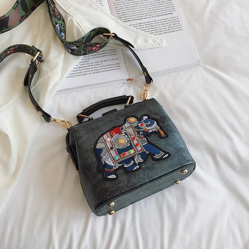 Women's Crossbody Shoulder Bag with Tassel Accent
