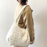 Quilted Women Tote Handbag Large Capacity Bubble Top-handle Bag