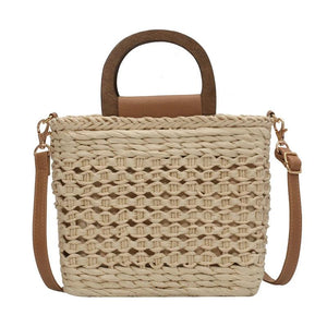 Straw Beach Handbag Shoulder Crossbody Bag Vacation Summer Women's