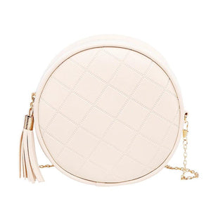 Small Round Tassel Crossbody Bags for Women Purses Clutches