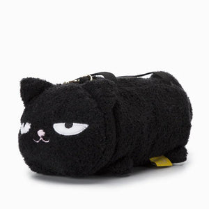 Women Cartoon Cat Small Handbag Girl Panda Plush Shoulder Bag