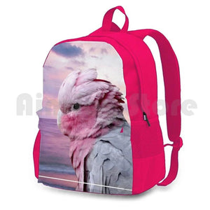 Pink Parrot Galah Cockatoo Hiking Backpack