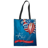 Canvas Tote Bag 3D Typeface Large Capacity Handbag