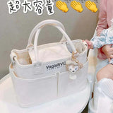 Canvas Tote Bag High-Capacity Shoulder Handbag Girls Small Fresh