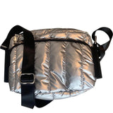 Winter Down Bag Crossbody Handbag with Wide Shoulder Strap