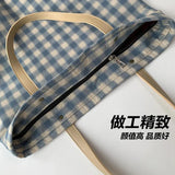 Literature Art Style Canvas Shoulder Bag Large Capacity for Women
