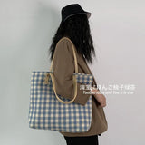 Literature Art Style Canvas Shoulder Bag Large Capacity for Women
