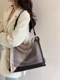 Nylon Geometric Square Tote Bag Shoulder Bags Handbags