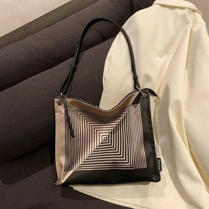 Nylon Geometric Square Tote Bag Shoulder Bags Handbags
