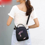 2 in 1 Women Messenger Bags Nylon Female Handbags Zipper Main Bag