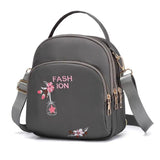 2 in 1 Women Messenger Bags Nylon Female Handbags Zipper Main Bag