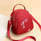 2 in 1 Women Messenger Bags Nylon Female Handbags Zipper Main Bag