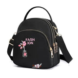 2 in 1 Women Messenger Bags Nylon Female Handbags Zipper Main Bag