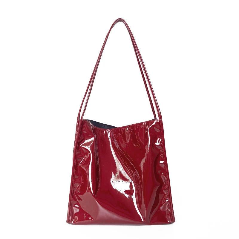 Solid Women Casual Tote HandbagsLarge Capacity Retro Female Shopping Bag