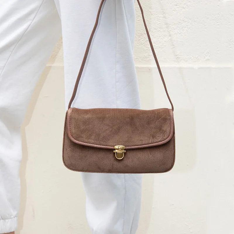 Vintage Canvas Hobos Bag Soft Nylon Handbag Women Small Shoulder Purse