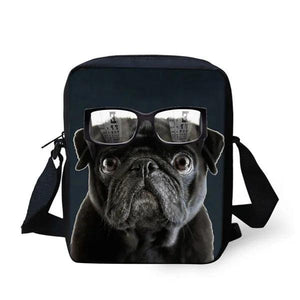 3D Puppy Pug Dog Mini Crossbody Bag for Kids Women