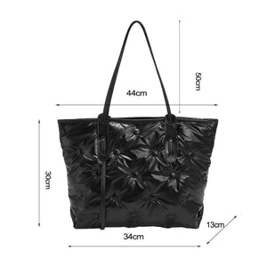 INS Women Winter Feather Down Bags Space Cotton Padded Handbags