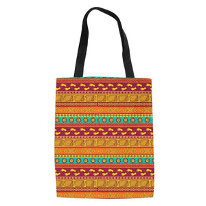 Tribal Print Summer Tote Bag Large Capacity Beach Shoulder Handbag