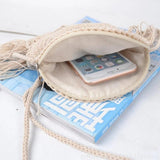 Women Round Tassel Crossbody Shoulder Bag Summer Straw Messenger Bags