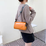 Women's Leather Crossbody Handbag Casual Vintage Tote Shoulder Bag