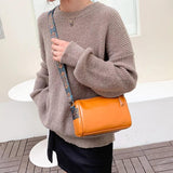 Women's Leather Crossbody Handbag Casual Vintage Tote Shoulder Bag
