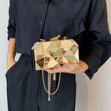 Mini Geometric Clutch Bag for Women Party Evening Purse Crossbody Shoulder Bag