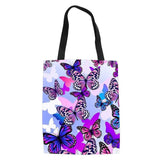 Colorful Butterflies Print Tote Bags for Women