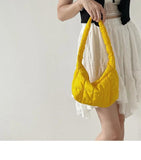 Plaid Women Underarm Bag Nylon Shoulder Bags Ladies Hobos Handbags Clutch Purses