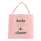 Summer Pink Flower Canvas Shoulder Bag Large Capacity Female Shopping Bags