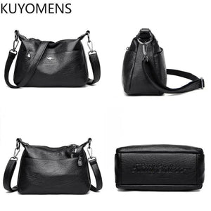 Soft Leather Women Handbags Shoulder Crossbody Bags Casual Tote