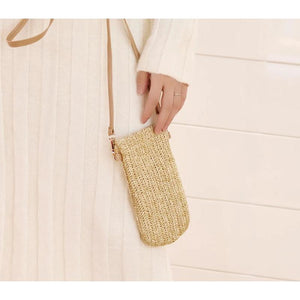 Summer Straw Woven Shoulder Bag for Girls